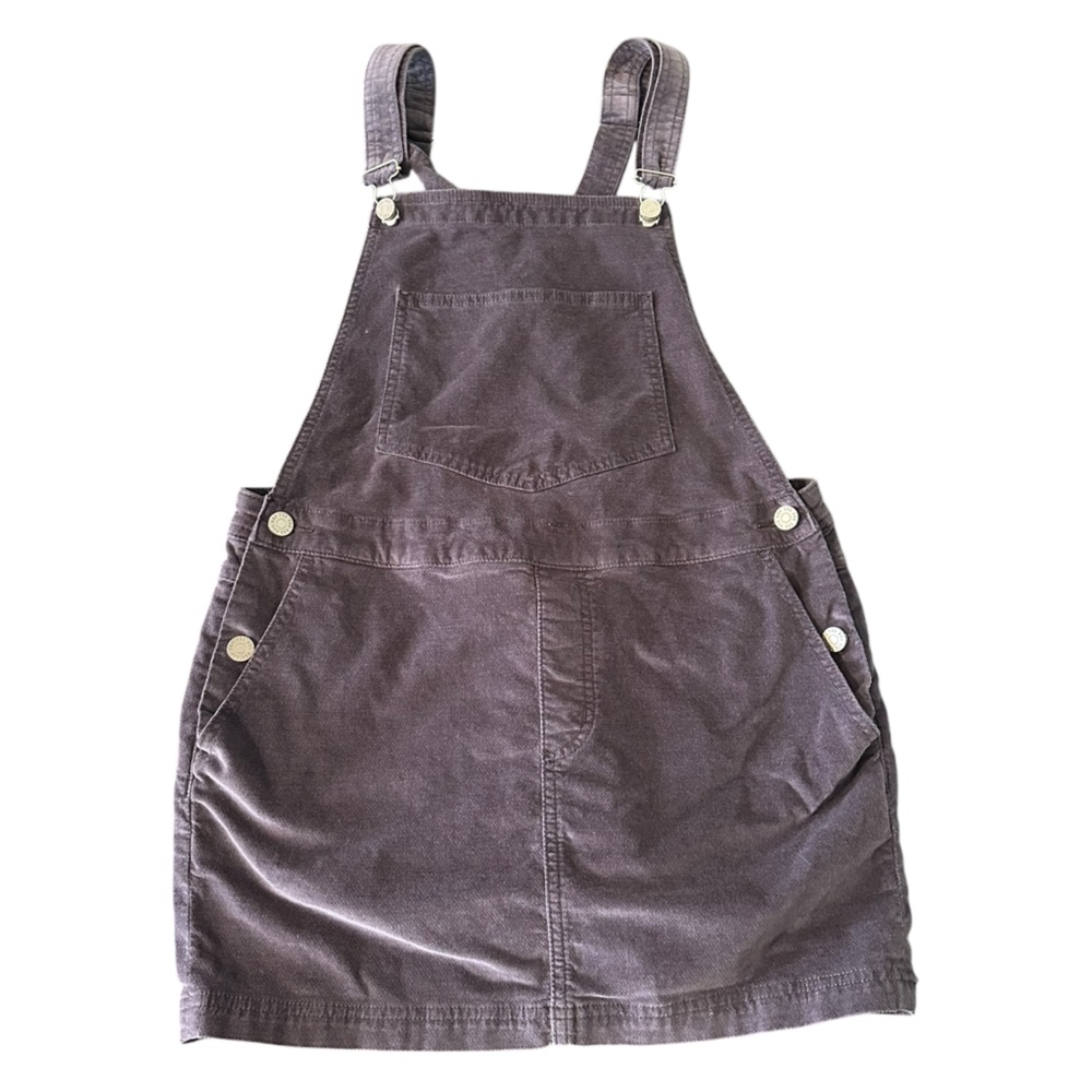 BDG Urban Outfitters Purple Velvet Skirtall Overall Mini Dress Size Medium